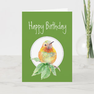 Tarjeta Cumpleaños divertida, Hummingbird, Humor, Ave