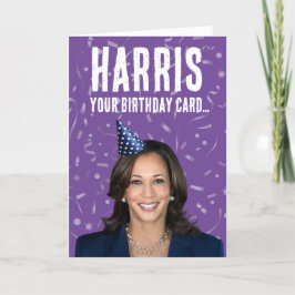 Tarjeta Cumpleaños divertida Kamala Harris - Harris tu tar