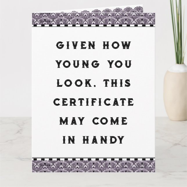 Tarjeta Cumpleaños divertida para adultos (Anverso)