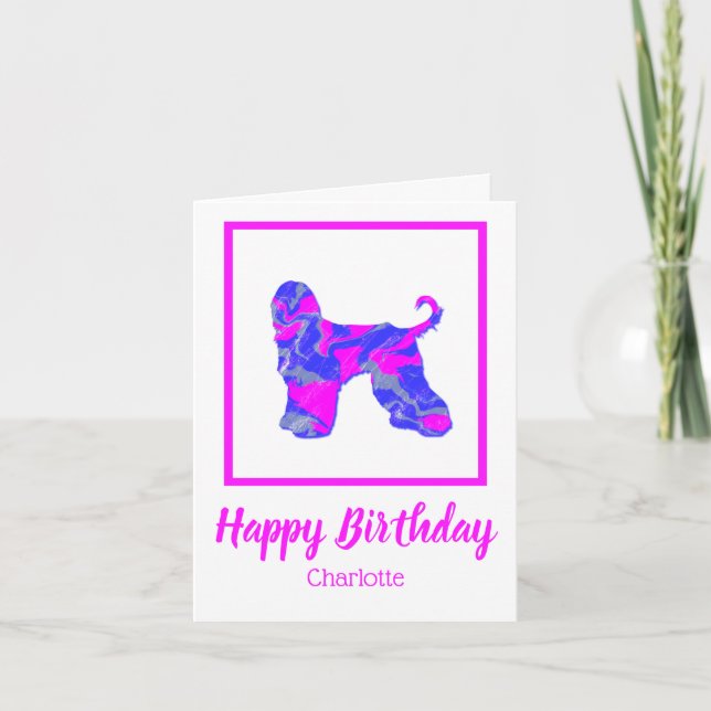 Tarjeta Cumpleaños divertida para el perro de los hound af (Anverso)
