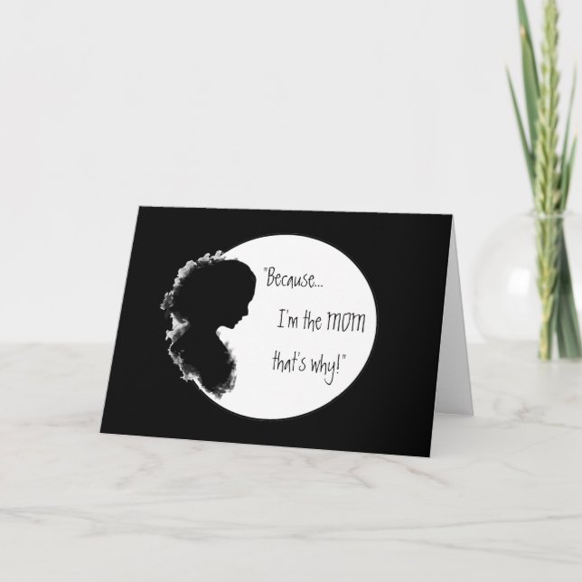 Tarjeta Cumpleaños divertida "Porque un mami para mamá (Anverso)