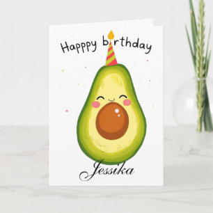 Tarjeta Cumpleaños divertida vamos a tener aguacates macha