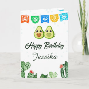 Tarjeta Cumpleaños divertida vamos a tener aguacates macha