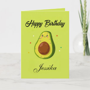 Tarjeta Cumpleaños divertida vamos a tener aguacates macha