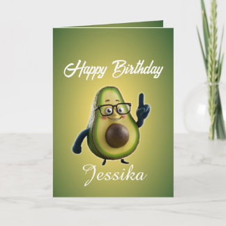 Tarjeta Cumpleaños divertida vamos a tener aguacates macha