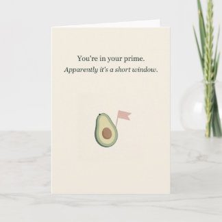 Tarjeta Cumpleaños Divertido Aguacate En Tu Mejor Momento