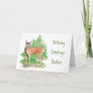 Tarjeta Cumpleaños divertido Brother, alguien ciervos a mi