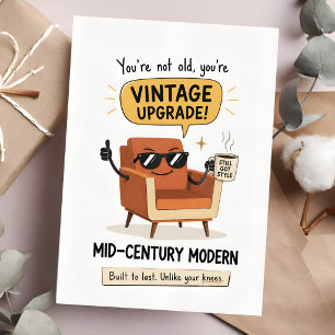 Tarjeta Cumpleaños divertido con actualización vintage