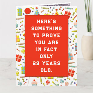 Tarjeta Cumpleaños divertido cuesta abajo