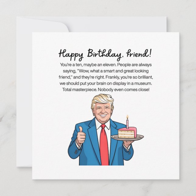 Tarjeta Cumpleaños divertido de amigo  (Anverso)