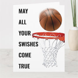 Tarjeta Cumpleaños Divertido de Baloncesto