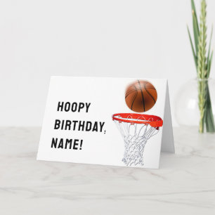 Tarjeta Cumpleaños divertido de baloncesto