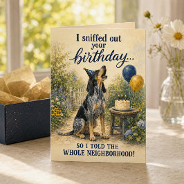 Tarjeta Cumpleaños divertido de Bluetick Coonhound aulland
