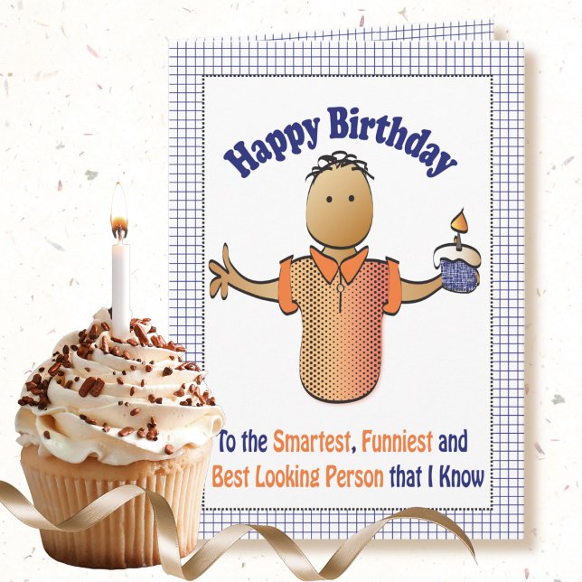Tarjeta Cumpleaños divertido de dibujos animados étnicos m (Subido por el creador)