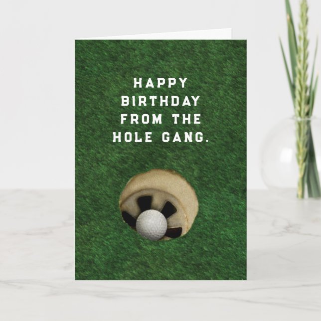 Tarjeta Cumpleaños divertido de golf (Anverso)