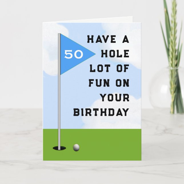 Tarjeta Cumpleaños divertido de golf (Anverso)