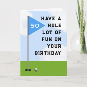 Tarjeta Cumpleaños divertido de golf