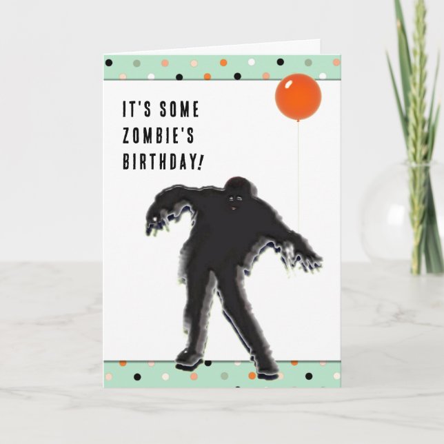 Tarjeta Cumpleaños divertido de Halloween (Anverso)