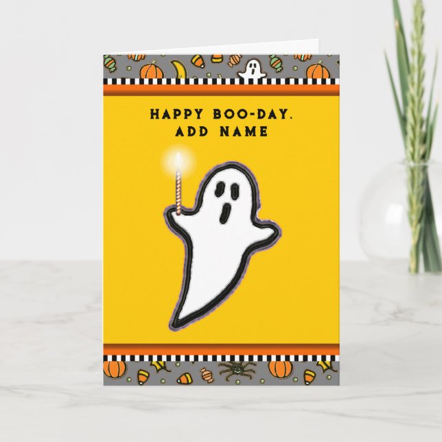 Tarjeta Cumpleaños divertido de Halloween (Anverso)