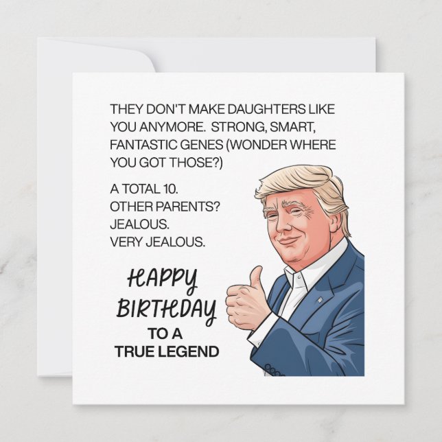 Tarjeta Cumpleaños divertido de hija (Anverso)