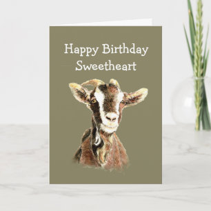 Tarjeta Cumpleaños divertido, de la vieja cabra que te ama