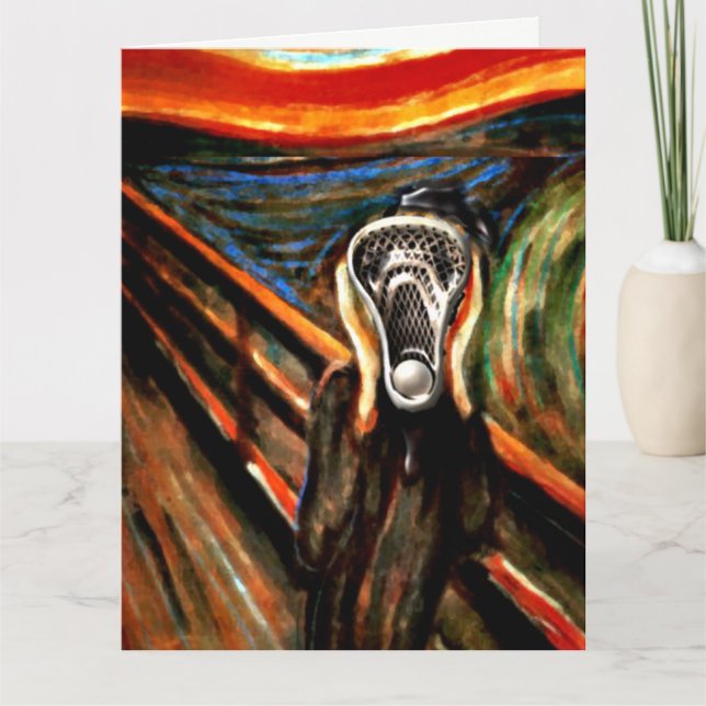 Tarjeta Cumpleaños divertido de lacrosse (Anverso)