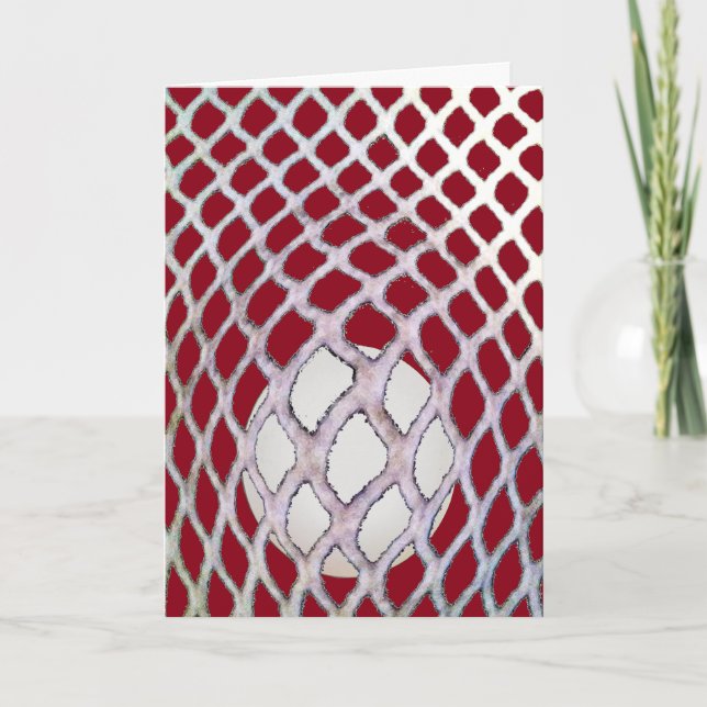 Tarjeta Cumpleaños divertido de lacrosse (Anverso)