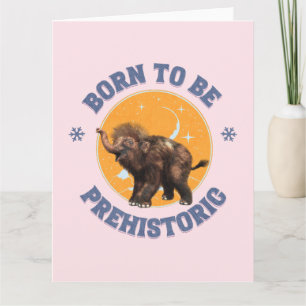 Tarjeta Cumpleaños divertido de mamut bebé prehistórico
