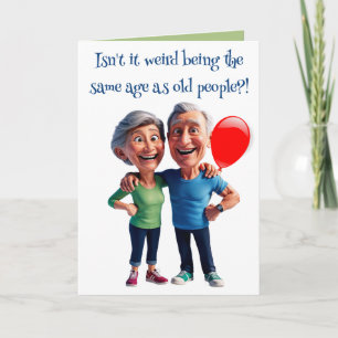 Tarjeta Cumpleaños divertido de personas mayores editables