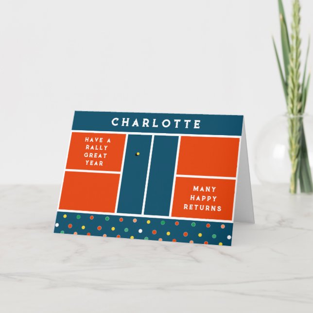 Tarjeta Cumpleaños divertido de pickleball (Anverso)