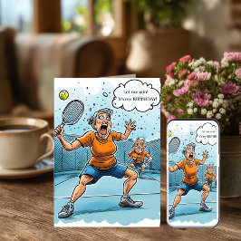 Tarjeta Cumpleaños divertido de pickleball