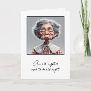 Tarjeta Cumpleaños Divertido de Señora Mayor Envejeciendo