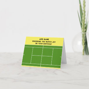 Tarjeta Cumpleaños divertido de tenis