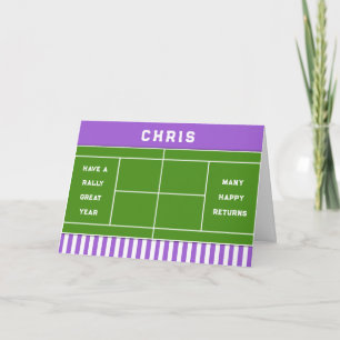 Tarjeta Cumpleaños divertido de tenis
