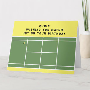 Tarjeta Cumpleaños divertido de tenis