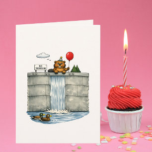 Tarjeta Cumpleaños Divertido del Castor