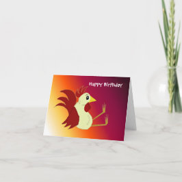 Tarjeta Cumpleaños divertido del gallo