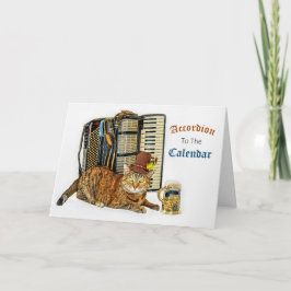 Tarjeta Cumpleaños divertido del gatito del acordeón
