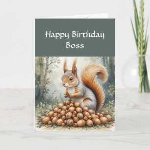 Tarjeta Cumpleaños divertido del jefe, sentido del humor,
