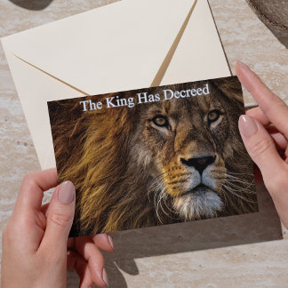 Tarjeta Cumpleaños divertido del león majestuoso