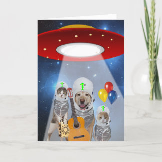 Tarjeta Cumpleaños divertido del mascota del tema