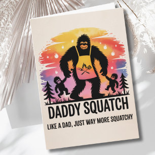 Tarjeta Cumpleaños divertido del papá Bigfoot Sasquatch BB