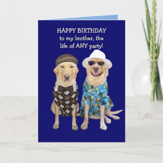 Tarjeta Cumpleaños divertido del perro/del laboratorio