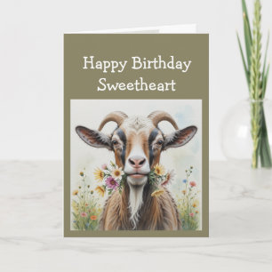 Tarjeta Cumpleaños divertido, del viejo chivo que te ama