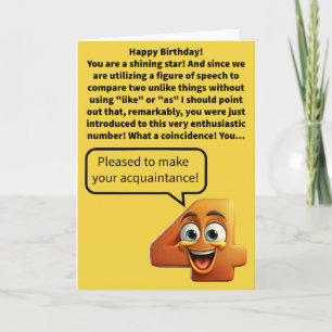 Tarjeta Cumpleaños divertido juego de palabras