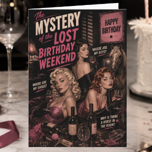 Tarjeta Cumpleaños divertido para amante del vino con humo