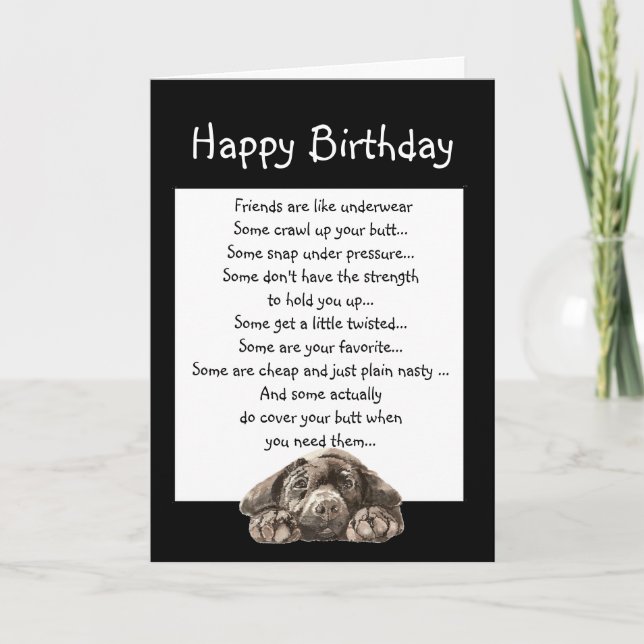 Tarjeta Cumpleaños divertido para amigo que te cubre las e (Anverso)