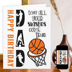 Tarjeta Cumpleaños divertido para papá fanático del balonc