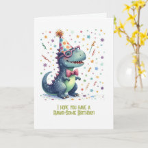 Cumpleaños divertido T-Rex Rawr-Some