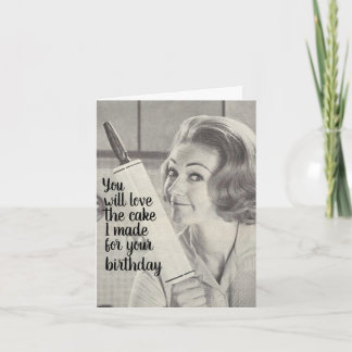 Tarjeta Cumpleaños divertidos. Pin rodante peligroso.